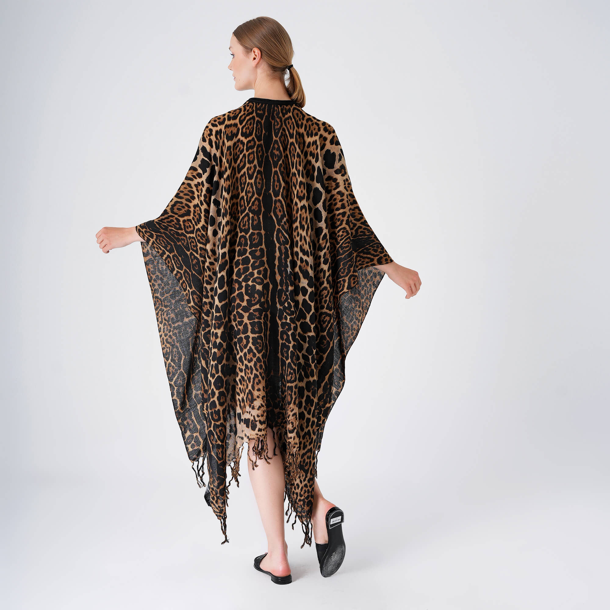 Yves Saint Laurent - Leopared Print Shawl&Kaftan